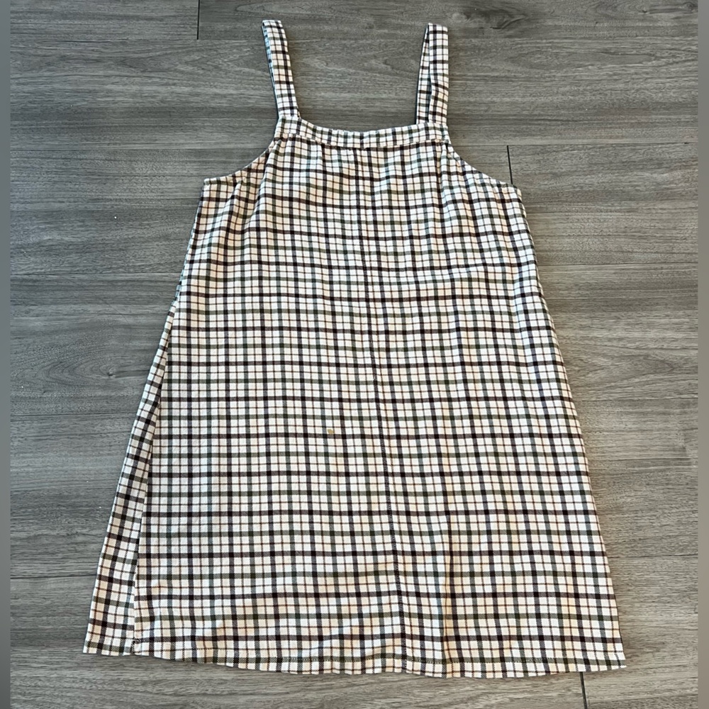 American Eagle Outfitters Checkered Dress in Brown and Cream